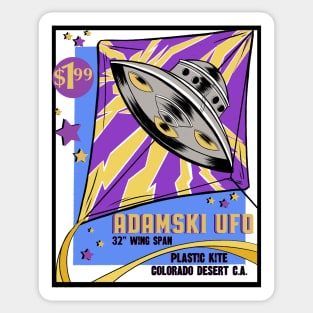 Vintage ufo kite design Sticker